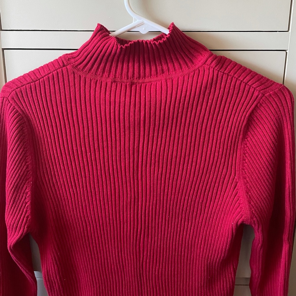 Thrifted Red Turtle Neck